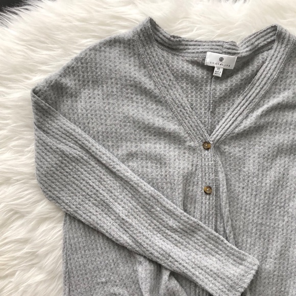 Socialite Tops - Socialite Thermal Henley Top Socialite Tops - Socialite Thermal Henley Top